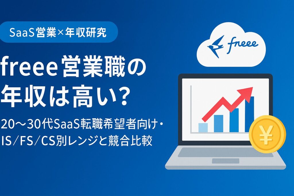 freee営業職の年収は高い？IS・FS・CS別レンジと競合SaaSとの比較を解説するアイキャッチ画像