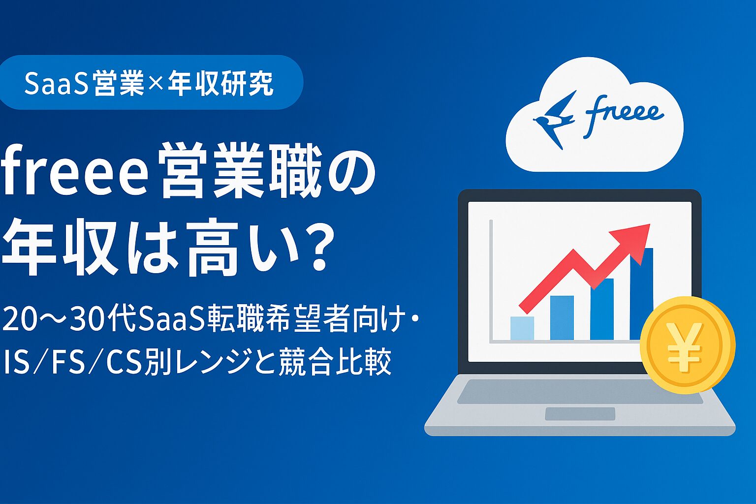 freee営業職の年収は高い？IS・FS・CS別レンジと競合SaaSとの比較を解説するアイキャッチ画像