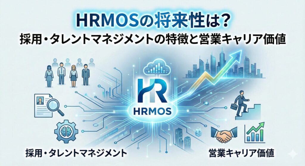HRMOSの将来性について、採用とタレントマネジメント、営業のキャリアについてのアイキャッチ画像