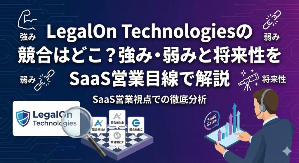 LegalOn Technologiesの競合はどこ？強み・弱みと将来性をSaaS営業目線で解説